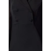 Women Fashion Stylish Midi Length Jacket Collar Regular Body-hugging Chiffon Sleeve Detailed Woven Dress