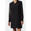 Women Fashion Stylish Mini Length Shirt Collar Regular Straight Cut Pocket Detailed Woven Dress