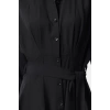 Women Fashion Stylish Mini Length Shirt Collar Regular Brown 001 Striped Woven Dress
