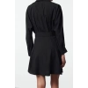 Women Fashion Stylish Mini Length Shirt Collar Regular Brown 001 Striped Woven Dress