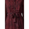 Women Fashion Stylish Mini Length Shirt Collar Regular Animal Woven Dress