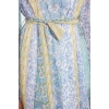 Womens Mini Length Crew Neck Regular Floral Patterned Skirt Opening at Waist Lined Woven Chiffon Dress