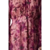 Womens Midi Length Crew Neck Regular Animal Patterned Skirt Opening at Waist Lined Woven Winter Dress