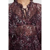 Womens Midi Length Crew Neck Regular Animal Patterned Skirt Opening at Waist Lined Woven Winter Dress
