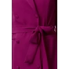 Women Fashion Stylish Mini Length Jacket Collar Regular Belted Shawl Collar Woven Jacket Dress