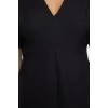 Women Fashion Stylish Midi Length V Neck Regular Angel Sleeve Detail A Cut Skirt Flounce Woven Dress