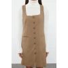 Women Fashion Stylish Mini Length Square Collar Regular Polyviscon Fabric Lined Woven Jacket Dress