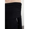 Women Fashion Stylish Mini Length Carmen Collar Slim Fitted Bodycon Long Sleeve Flexible Knitted Dress