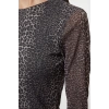Womens Midi Length Crew Neck Slim Animal Printed Fitted Body-Smooth Foam Fabric Flexible Knit Dress