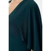 Women Fashion Stylish Maxi Length V Neck Regular Plain Cape Elastic Knitted Dress