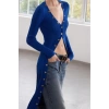Women Fashion Stylish Midi Length V Neck Slim Limited Edition Knitwear Bodycone Dress