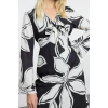 Women Fashion Stylish Midi Length V Neck Regular Floral Patterned A Cut Lace Detail Satin Woven Dress