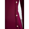 Kadın Moda Şık Mini Boy Bisiklet Yaka Regular Fitted Vücuda Oturan Düğme Detaylı Dokuma Elbise