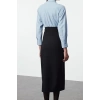 Women Fashion Stylish Midi Length Shirt Collar Regular Fitted Body-Smooth Shirt Detailed Woven Dress