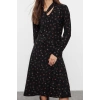Womens Maxi Halter Neck Floral Floral Fitted Halter Neck Detailed Stretchy Knit Dress