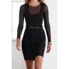 Women Fashion Stylish Mini Length Square Neck Regular Limited Edition Belted Strappy Vest Woven Dress