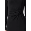 Womens Maxi Length Asymmetrical Collar Slim Limited Edition Off-the-Shoulder Draped Flexible Knit Dress