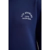 Kadın Moda Şık Midi Boy Kapüşonlu Relaxed Slogan Nakışlı Kalın İçi Polarlı Örme Sweatshirt Elbise