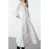 Women Fashion Stylish Midi Length Crew Neck Regular Comfortable Pattern Bow Woven Dress