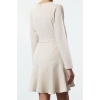 Women Fashion Stylish Mini Length Double Breasted Regular Skirt Flounce Tweed Woven Dress