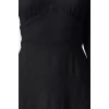 Womens Fashion Stylish Midi Length V Neck Regular Waist Open Corsage Detailed Woven Dress