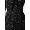 Women Fashion Stylish Mini Length V Neck Regular Neck Detailed Bow Chiffon Woven Dress