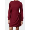 Women Fashion Stylish Mini Length Stand Collar Regular A Cut Woven Dress