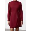 Women Fashion Stylish Mini Length Stand Collar Regular A Cut Woven Dress