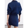 Women Fashion Stylish Regular Size Shirt Collar Regular Limited Edition Rose Detailed Denim Dress