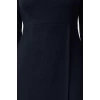 Women Fashion Stylish Midi Length Crew Neck Slim Plain Selanik Wrap Flexible Knitted Dress