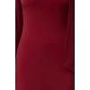 Women Fashion Stylish Midi Length Asymmetrical Collar Slim Plain Scarf Detailed Fitted Body-Smooth Flexible Knitted Dress