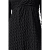 Women Fashion Stylish Midi Length Double Breasted Regular Plain Textured Wrap Collar Flexible Knitted Dress