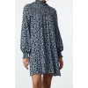 Women Fashion Stylish Mini Length Stand Collar Regular Straight Cut Gipel Woven Dress