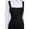 Women Fashion Stylish Mini Length Shirt Collar Regular Striped Shirt Detailed Body-Fitting Woven Dress