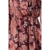 Women Fashion Chic Midi Length Double Breasted Relaxed Floral Collar A Cut Chiffon Lined Woven Dress