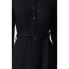 Women Fashion Stylish Midi Length Shirt Collar Relaxed Belted Viscose Woven Dress