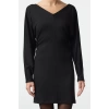 Women Fashion Stylish Mini Length V Neck Slim Padded Bodycone Body Fitting Knitted Dress