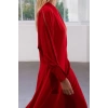 Womens Fashion Stylish Midi Length Crew Neck Regular Limited Edition Waist Open Crepe Fabric Woven Dress