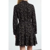 Women Fashion Stylish Mini Length Shirt Collar Regular Belted Animal Woven Dress