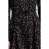 Women Fashion Stylish Mini Length Shirt Collar Regular Belted Animal Woven Dress