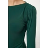 Women Fashion Stylish Maxi Length Boat Neck Slim Accessory Detailed Fitted Body Knitted Dress