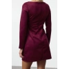 Women Fashion Stylish Mini Length Crew Neck Regular Straight Cut Woven Dress