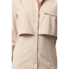 Women Fashion Stylish Mini Length Shirt Collar Regular A Cut Pocket Detailed Woven Dress