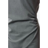 Women Fashion Stylish Mini Length Crew Neck Slim Plain Body-hugging Drape Detailed Woven Dress
