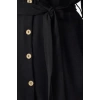 Women Fashion Stylish Mini Length Shirt Collar Regular Belted Flounce Detailed Woven Shirt Dress