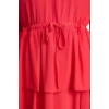 Women Fashion Stylish Mini Length V Neck Relaxed More Sustainable Straight Cut Wide Pattern Woven Dress