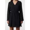 Womens Fashion Stylish Mini Length Double Breasted Regular Skirt Waist Open Lined Chiffon Woven Dress
