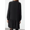 Women Fashion Stylish Mini Length Judge Collar Regular Thick Viscose Woven Shirt Dress