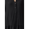 Women Fashion Stylish Mini Length Judge Collar Regular Thick Viscose Woven Shirt Dress
