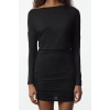 Women Fashion Stylish Mini Length Asymmetrical Neck Slim Bodycone Fitted Knitted Dress